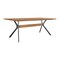 Armen Living Nevada Rustic Oak Wood Trestle Base Dining Table in Balsamico LCNVDIBAL - alternate 1